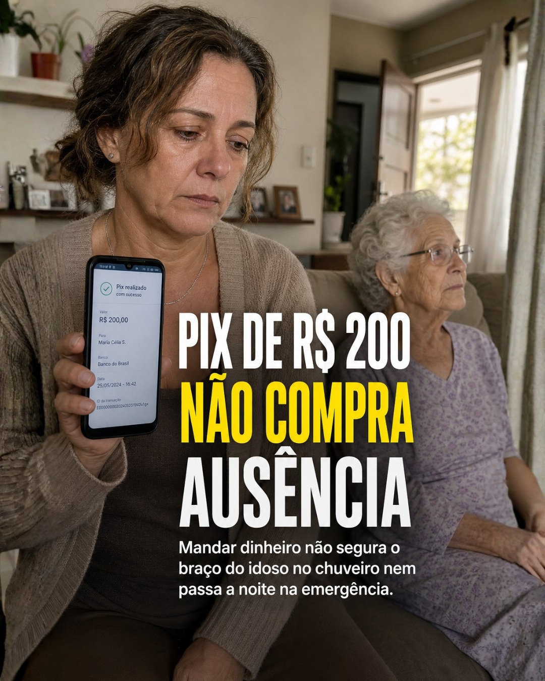 PIX de R$200 não compra ausência